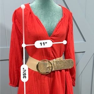 Gap v- neck mini dress orange red